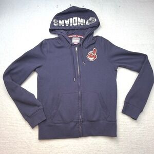Victoria's Secret PINK Cleveland Indians Sequin Zip Hoodie Women's Large Rare